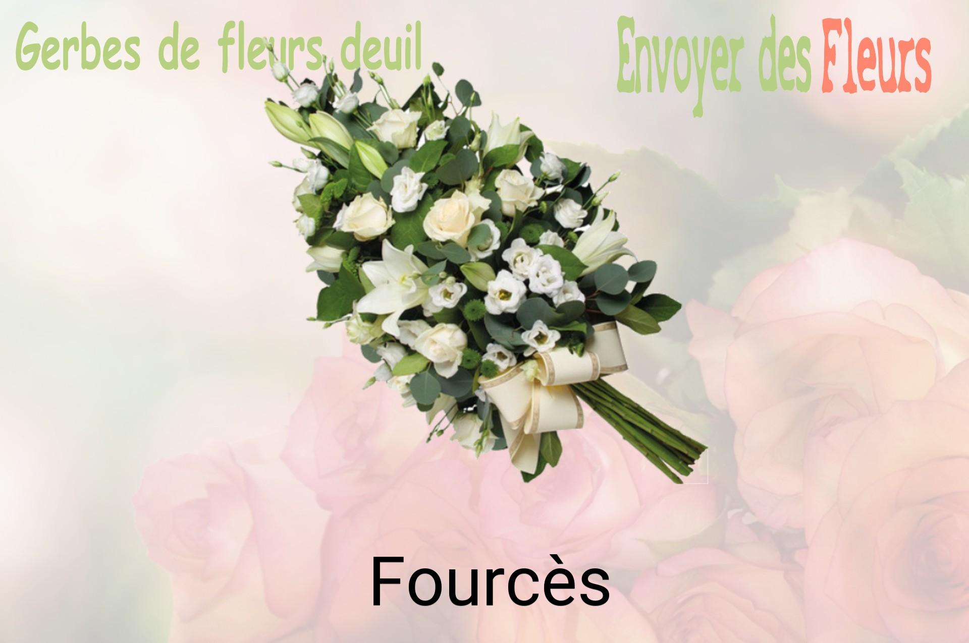Gerbe de fleurs de deuil livrée à Fourcès